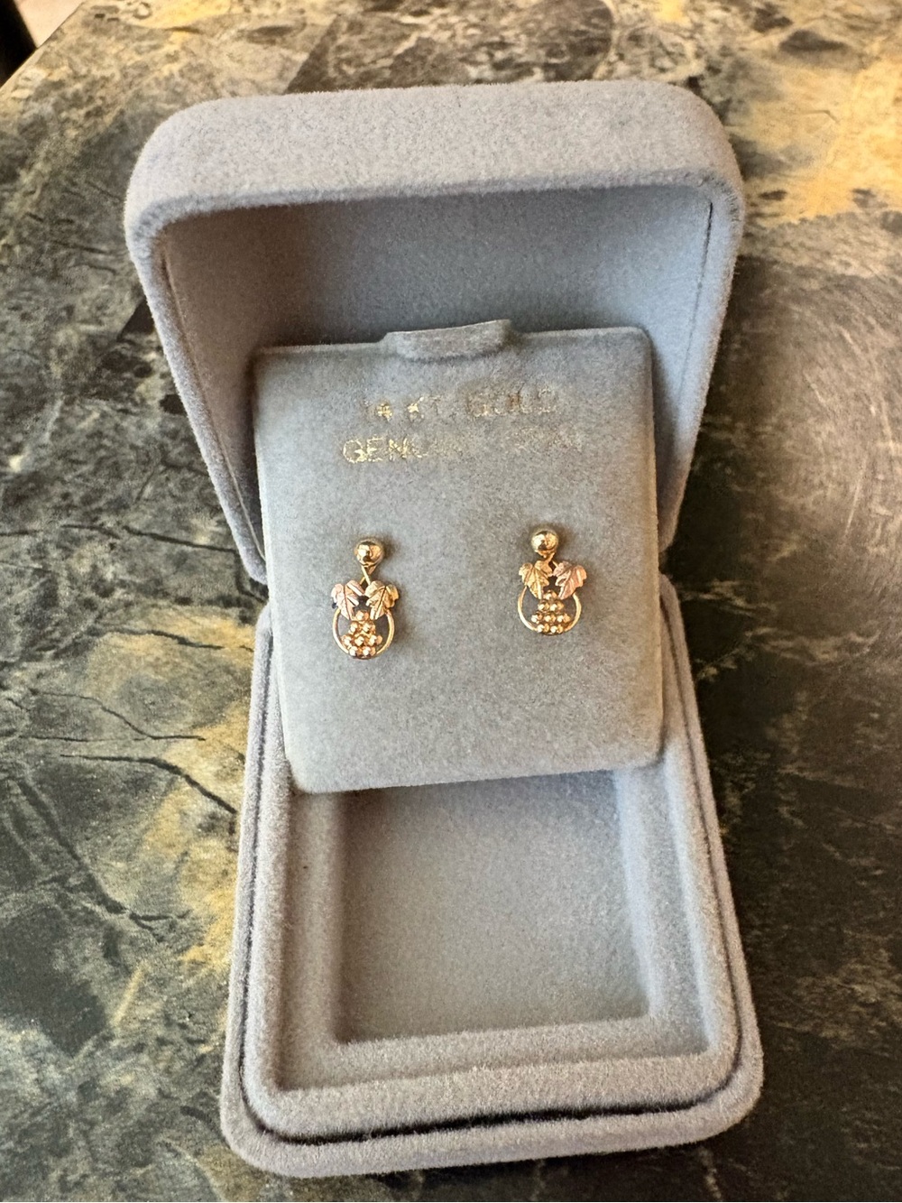 Little Girls Black Hills Gold Earrings